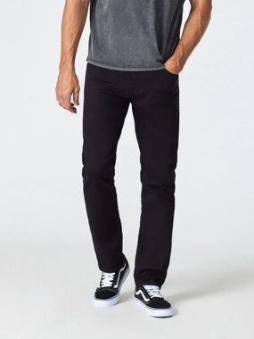 NWT Mavi Matt Relaxed Straight Leg Jeans Black Size 30x32